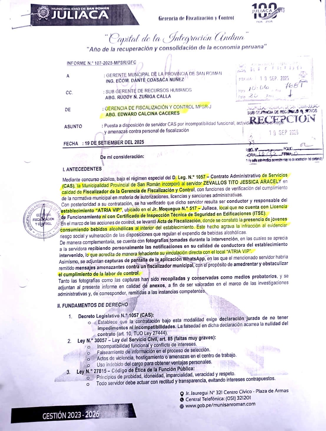 Contrato CAS Jessica Aracely Zevallos Tito ERPQ